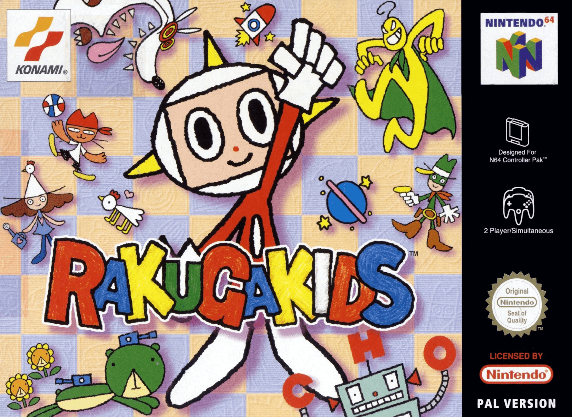 Rakuga Kids box art for Nintendo 64